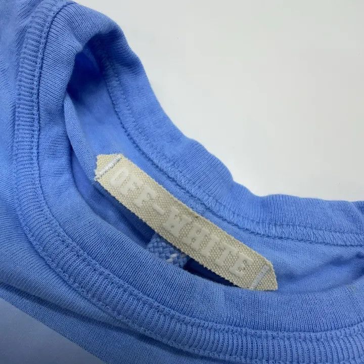 Off-White Off-White Skull Painting T-Shirt in Blue 0079 Size US XXS / EU 40 - 4 Thumbnail