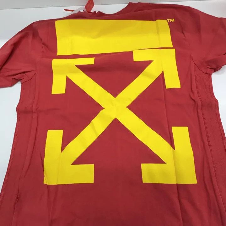 Off-White Off-White Red Short-Sleeve T-Shirt 0079 Size US XXS / EU 40 - 4 Thumbnail