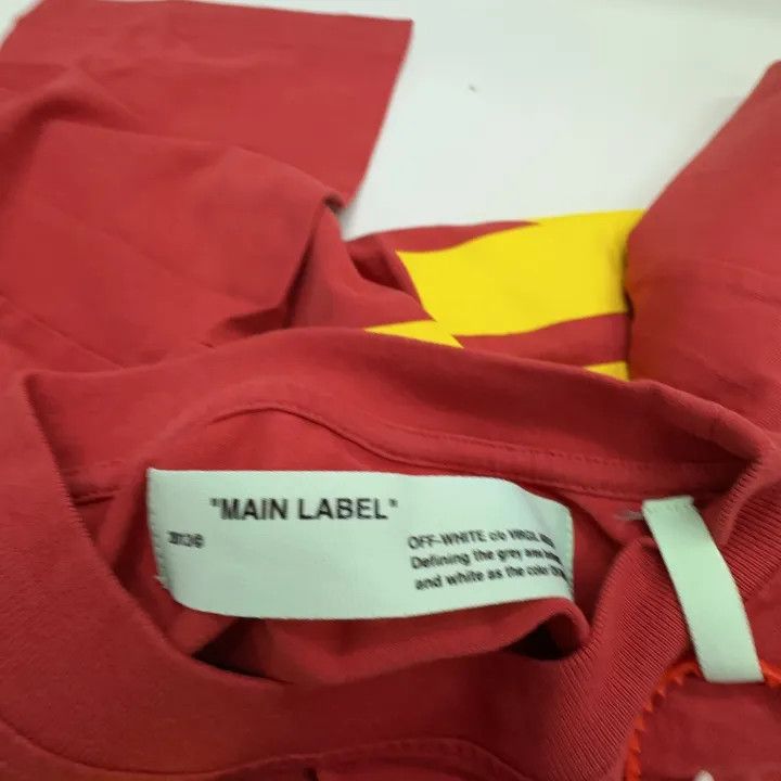 Off-White Off-White Red Short-Sleeve T-Shirt 0079 Size US XXS / EU 40 - 2 Thumbnail