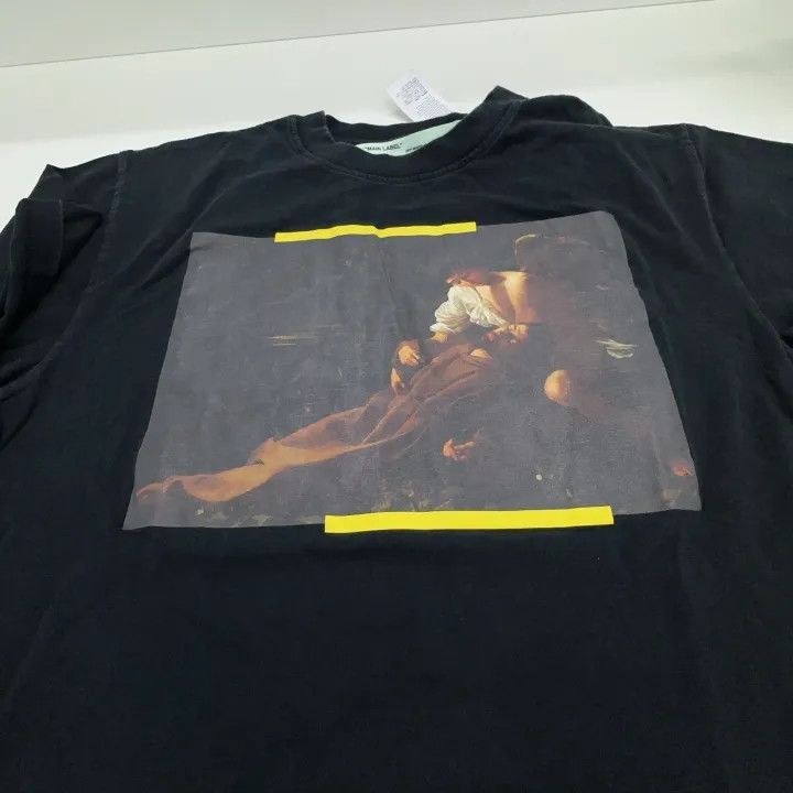 Off-White OFF-WHITE Religious Print Short Sleeve Tee 0079 Size US XS / EU 42 / 0 - 9 Thumbnail