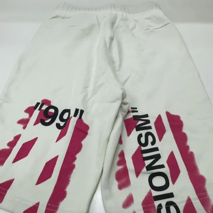 Off-White Off-White SS19 White Graphic Athletic Shorts 0079 Size US 26 / EU 42 - 5 Thumbnail