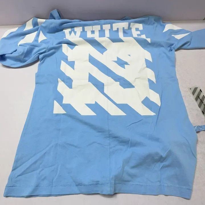 Off-White OFF-WHITE Blue Long Sleeve Striped T-Shirt 0079 Size US S / EU 44-46 / 1 - 11 Thumbnail