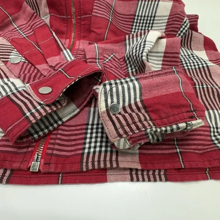 Off-White Off-White Red Plaid Zip-Up Shirt 0079 Size US M / EU 48-50 / 2 - 8 Thumbnail
