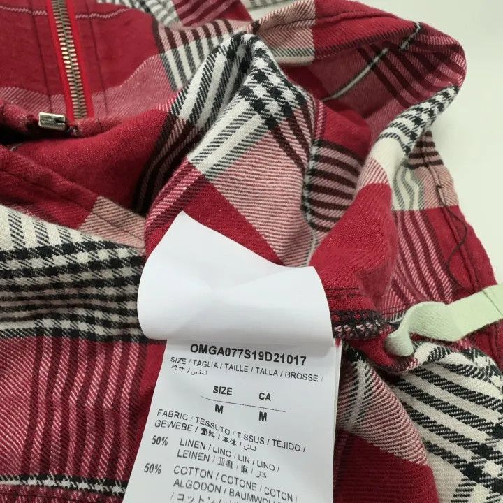 Off-White Off-White Red Plaid Zip-Up Shirt 0079 Size US M / EU 48-50 / 2 - 4 Thumbnail