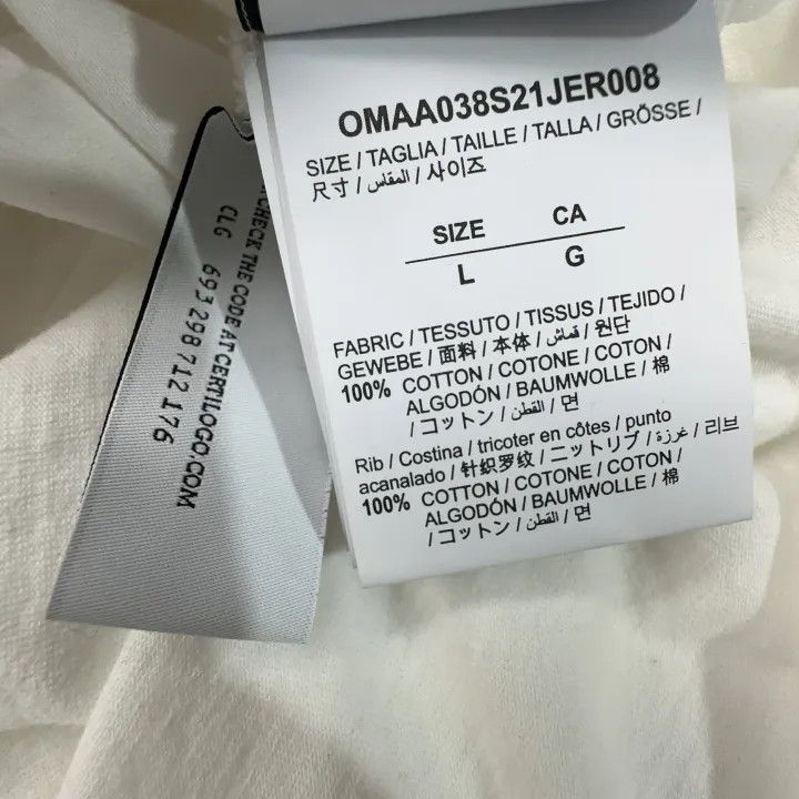 Off-White Off-White Logo Short Sleeve Tee - SS21 Collection 0079 Size US L / EU 52-54 / 3 - 3 Thumbnail