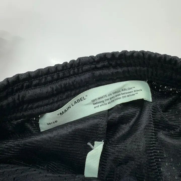 Off-White OFF-WHITE Diag Stencil Mesh Shorts Black 0079 Size US 26 / EU 42 - 3 Thumbnail