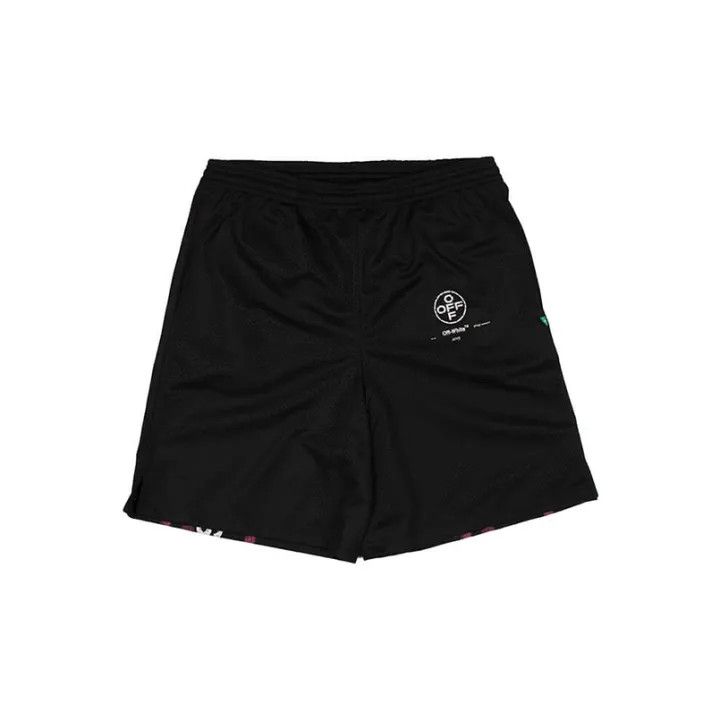 Off-White OFF-WHITE Diag Stencil Black Mesh Shorts 0079 Size US 26 / EU 42 - 2 Thumbnail