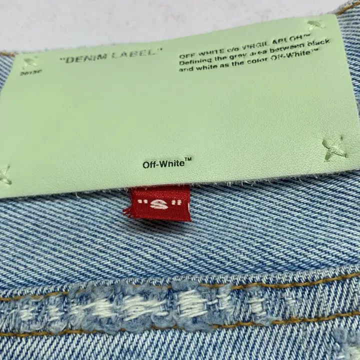 Off-White OFF-WHITE Distressed Light Blue Denim Jeans 0079 Size US 32 / EU 48 - 6 Thumbnail