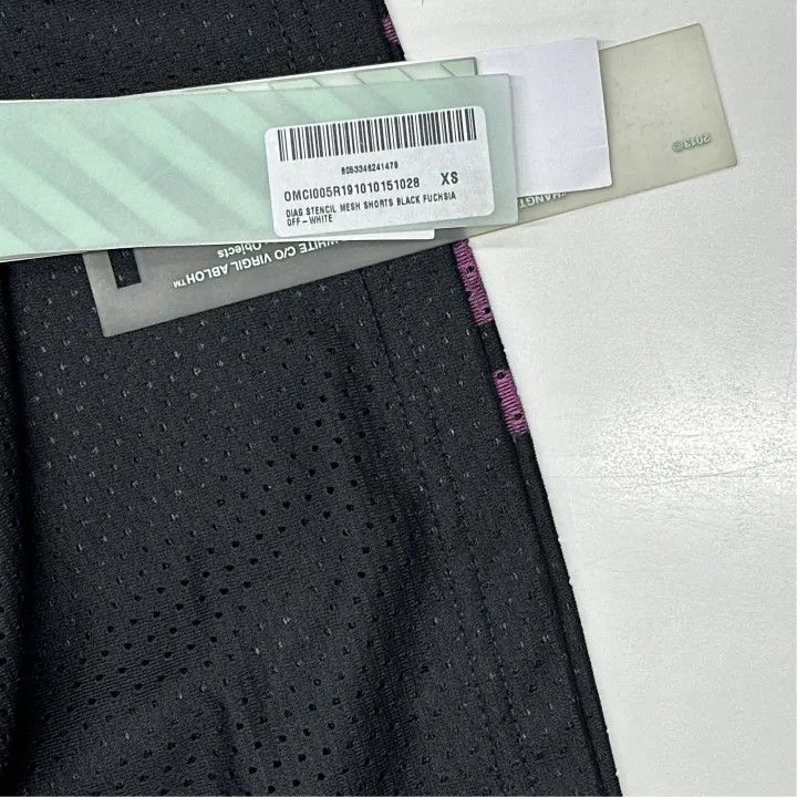 Off-White Off-White Diag Stencil Mesh Shorts in Black 0079 Size US 26 / EU 42 - 4 Thumbnail