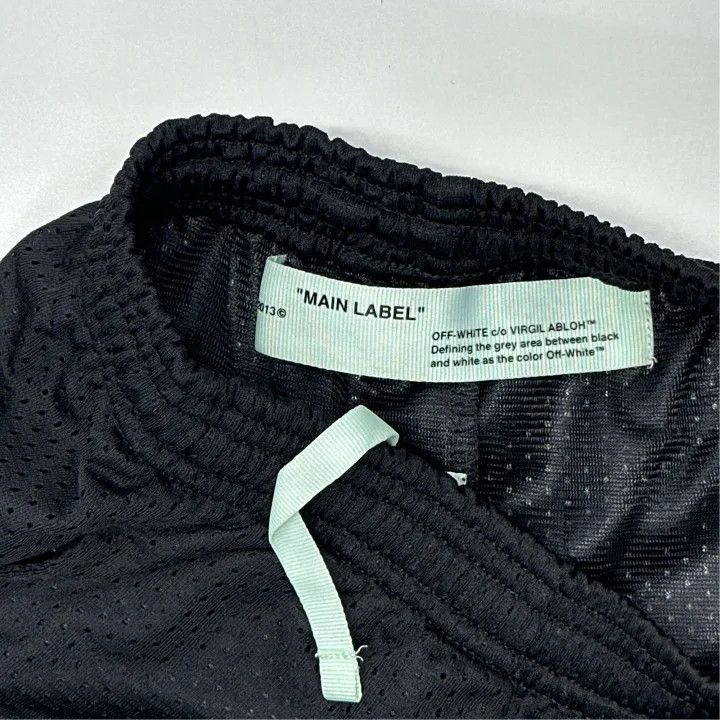 Off-White Off-White Diag Stencil Mesh Shorts in Black 0079 Size US 26 / EU 42 - 2 Thumbnail