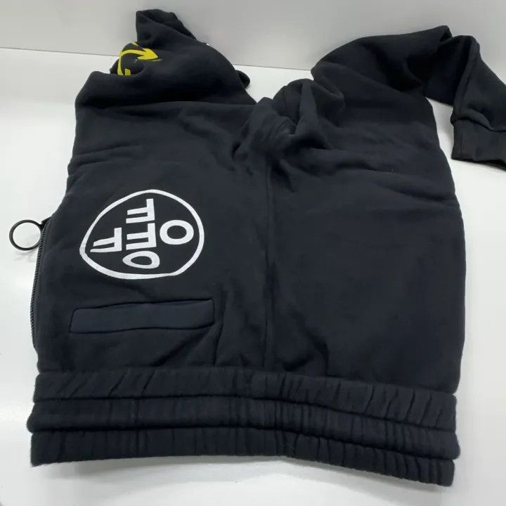 Off-White Off-White Black Cuffed Sweatpants with Logo Print 0079 Size US 26 / EU 42 - 4 Thumbnail