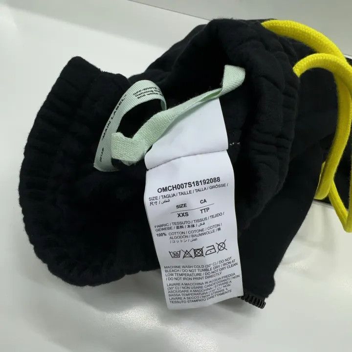 Off-White Off-White Drawstring Fleece Joggers in Black 0079 Size US 26 / EU 42 - 3 Thumbnail