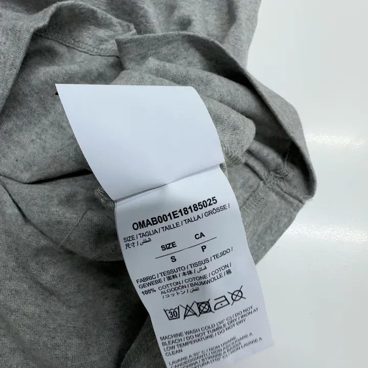 Off-White Off-White Gray Long Sleeve T-Shirt with Yellow Accents 0079 Size US S / EU 44-46 / 1 - 3 Thumbnail