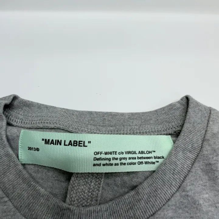Off-White Off-White Gray Long Sleeve T-Shirt with Yellow Accents 0079 Size US S / EU 44-46 / 1 - 4 Thumbnail