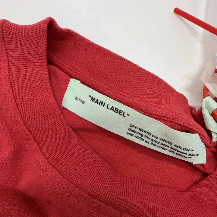 Off-White Off-White Red Short Sleeve T-Shirt 0079 Size US XS / EU 42 / 0 - 3 Thumbnail