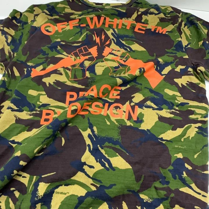 Off-White Off-White Camouflage Logo Print T-Shirt 0079 Size US XL / EU 56 / 4 - 4 Thumbnail