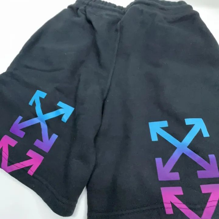 Off-White Off-White Black Logo Printed Shorts 0079 Size US 26 / EU 42 - 4 Thumbnail
