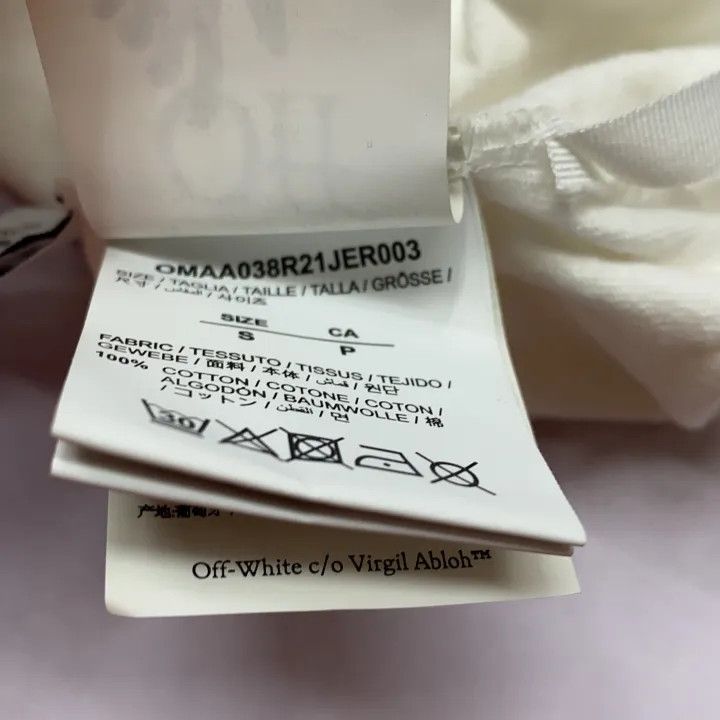 Off-White Off-White White Short Sleeve T-Shirt with Graphic 0079 Size US S / EU 44-46 / 1 - 5 Thumbnail