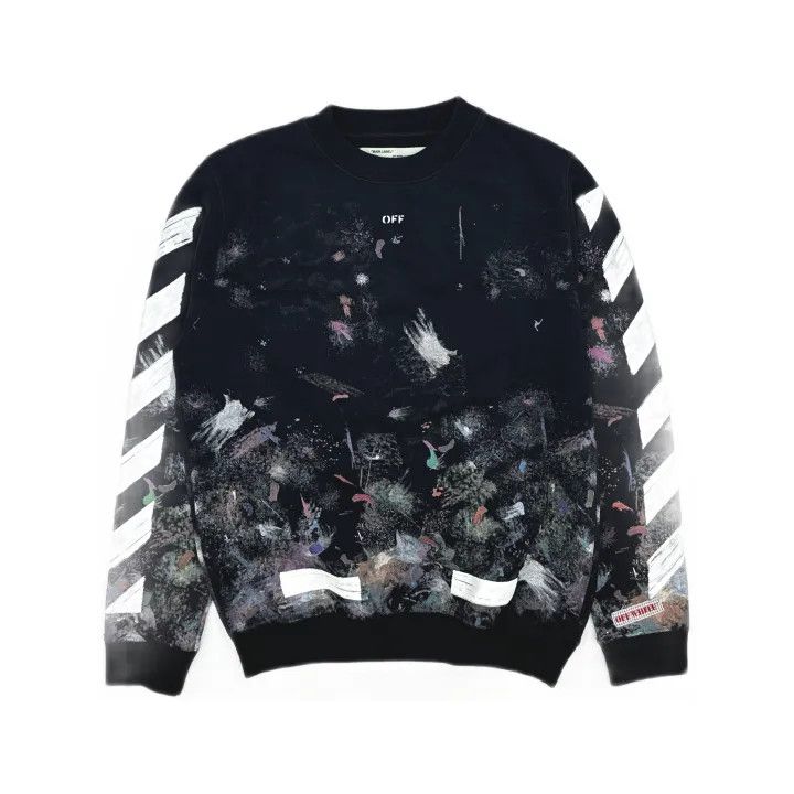 Off-White Off-White Black Splash Print Pullover Sweatshirt 0079 Size US S / EU 44-46 / 1 - 2 Thumbnail