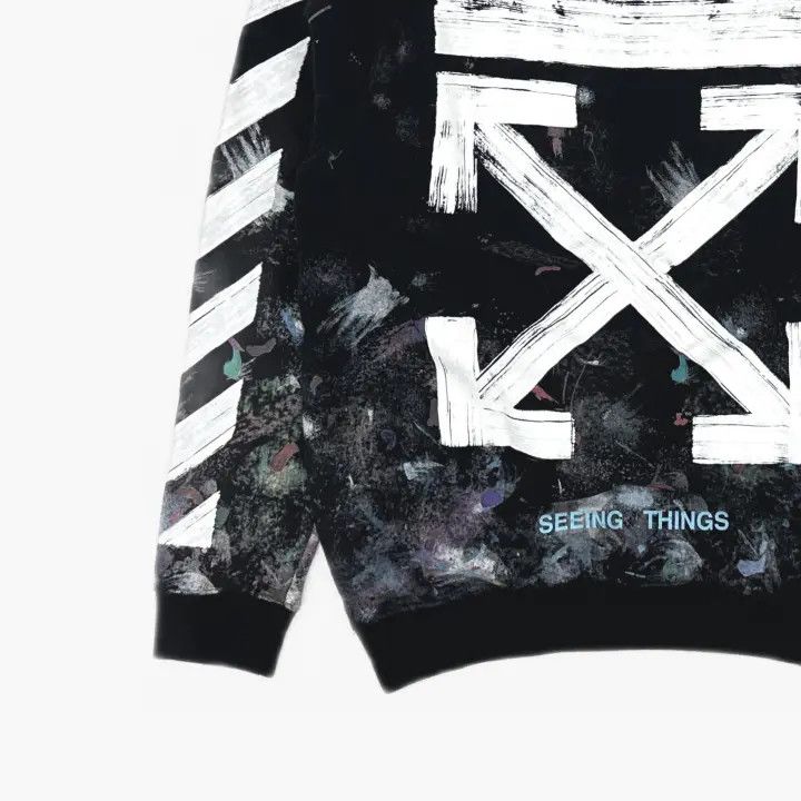 Off-White Off-White Black Splash Print Pullover Sweatshirt 0079 Size US S / EU 44-46 / 1 - 4 Thumbnail