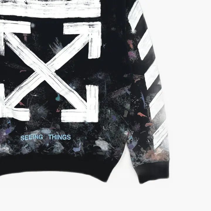 Off-White Off-White Black Splash Print Pullover Sweatshirt 0079 Size US S / EU 44-46 / 1 - 5 Thumbnail