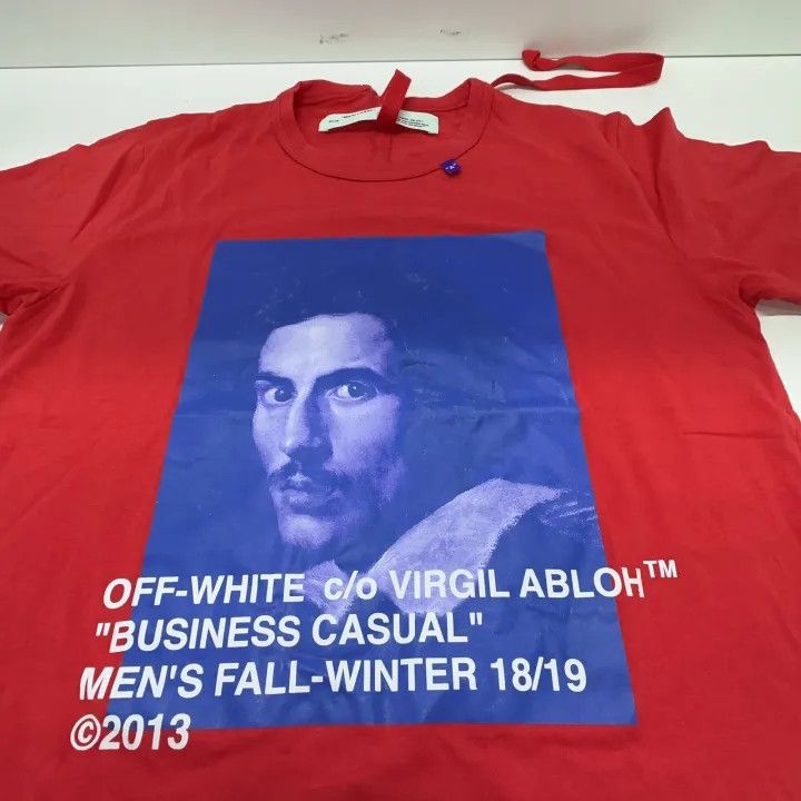 Off-White Off-White Portrait Print Irregular Short Sleeve T-Shirt 0079 Size US L / EU 52-54 / 3 - 4 Thumbnail