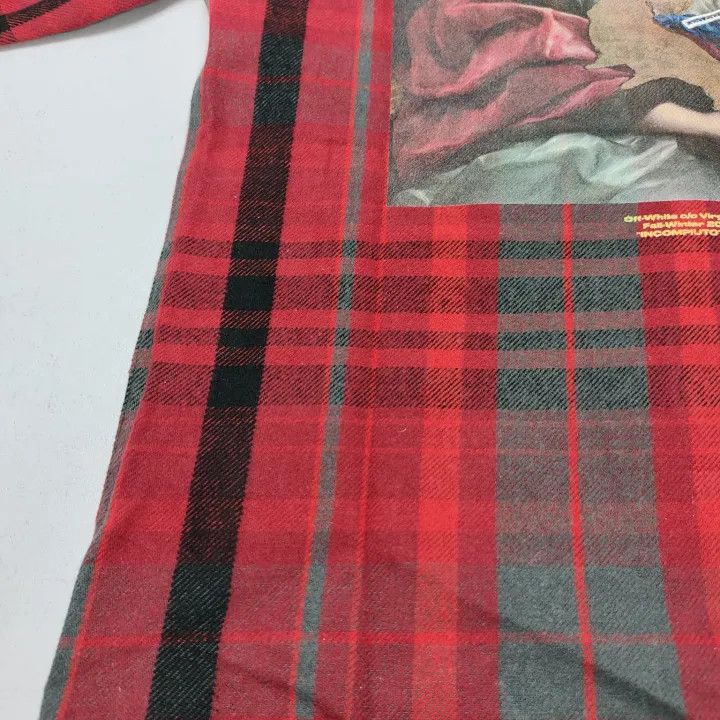 Off-White OFF-WHITE Mariana De Silva Red Plaid Shirt 0079 Size US XS / EU 42 / 0 - 10 Thumbnail