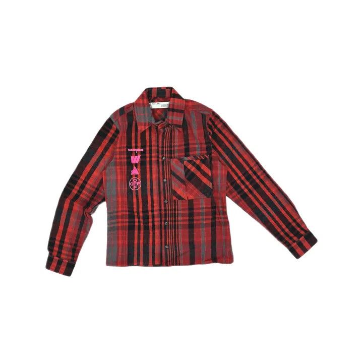 Off-White OFF-WHITE Mariana De Silva Red Plaid Shirt 0079 Size US XS / EU 42 / 0 - 2 Thumbnail