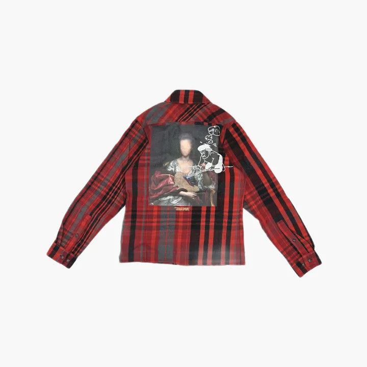 Off-White OFF-WHITE Mariana De Silva Red Plaid Shirt 0079 Size US XS / EU 42 / 0 - 3 Thumbnail