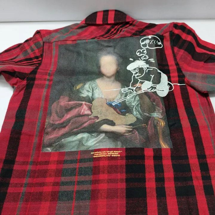 Off-White OFF-WHITE Mariana De Silva Red Plaid Shirt 0079 Size US XS / EU 42 / 0 - 7 Thumbnail
