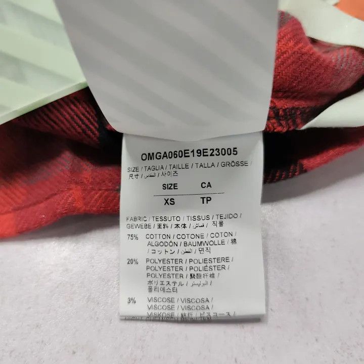 Off-White OFF-WHITE Mariana De Silva Red Plaid Shirt 0079 Size US XS / EU 42 / 0 - 5 Thumbnail