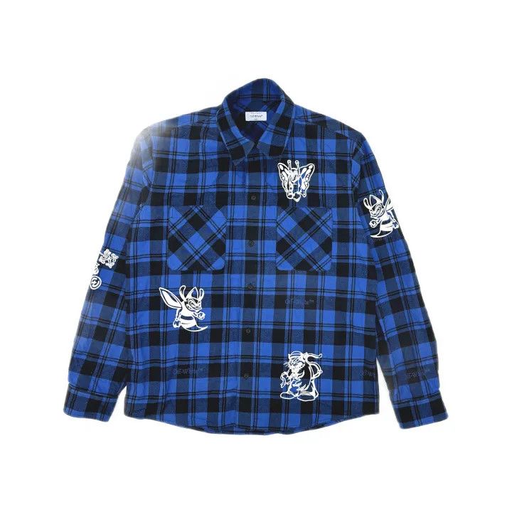 Off-White OFF-WHITE Plaid Animal Print Button-Up Shirt 0079 Size US L / EU 52-54 / 3 - 2 Thumbnail