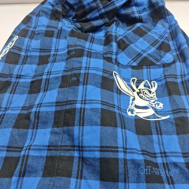 Off-White OFF-WHITE Plaid Animal Print Button-Up Shirt 0079 Size US L / EU 52-54 / 3 - 15 Thumbnail