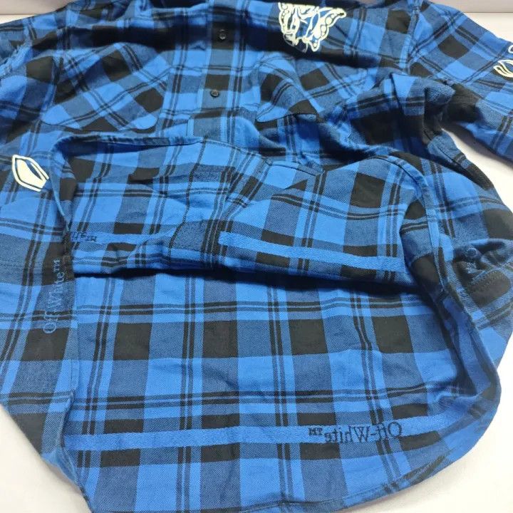 Off-White OFF-WHITE Plaid Animal Print Button-Up Shirt 0079 Size US L / EU 52-54 / 3 - 14 Thumbnail
