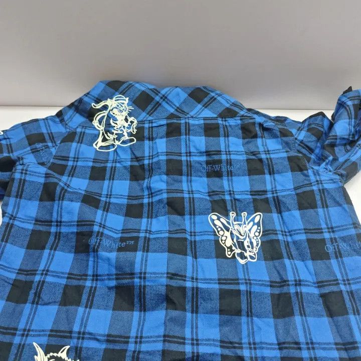 Off-White OFF-WHITE Plaid Animal Print Button-Up Shirt 0079 Size US L / EU 52-54 / 3 - 16 Thumbnail
