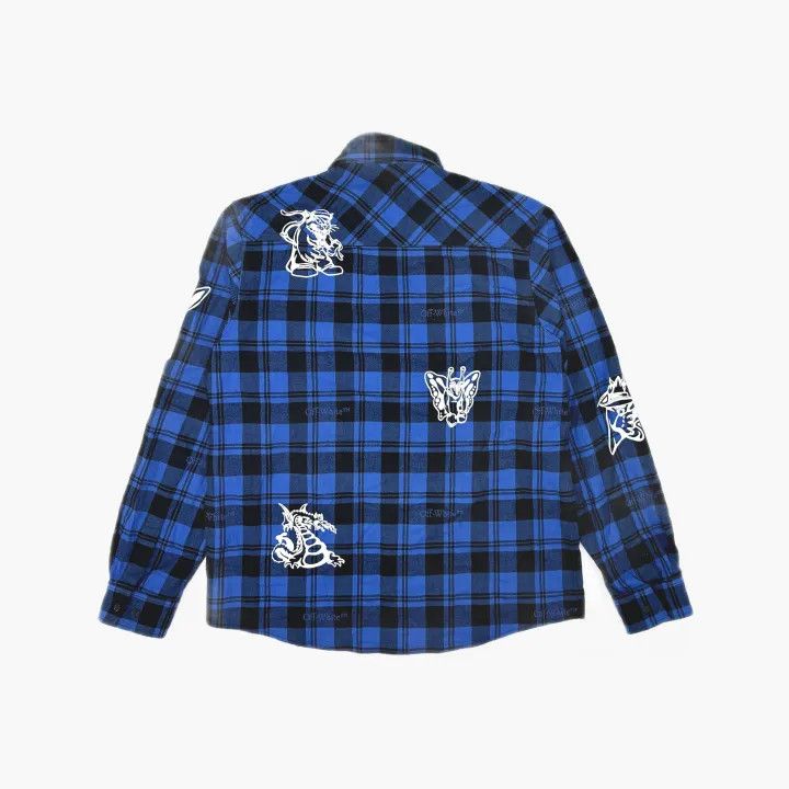 Off-White OFF-WHITE Plaid Animal Print Button-Up Shirt 0079 Size US L / EU 52-54 / 3 - 3 Thumbnail
