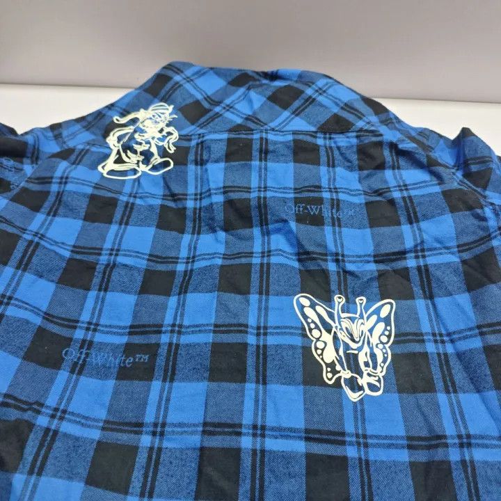 Off-White OFF-WHITE Plaid Animal Print Button-Up Shirt 0079 Size US L / EU 52-54 / 3 - 7 Thumbnail