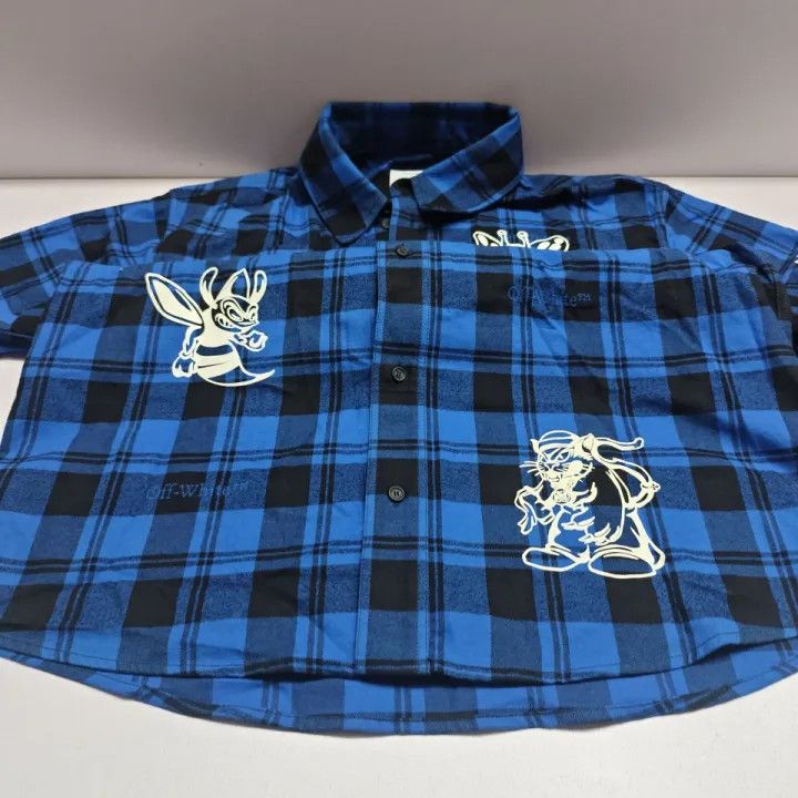 Off-White OFF-WHITE Plaid Animal Print Button-Up Shirt 0079 Size US L / EU 52-54 / 3 - 13 Thumbnail