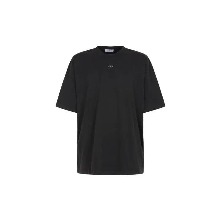 Off-White OFF-WHITE Black Logo Crew Neck T-Shirt 0079 Size US L / EU 52-54 / 3 - 2 Thumbnail