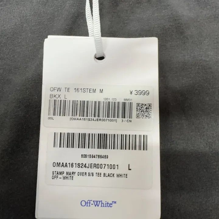 Off-White OFF-WHITE Black Logo Crew Neck T-Shirt 0079 Size US L / EU 52-54 / 3 - 4 Thumbnail