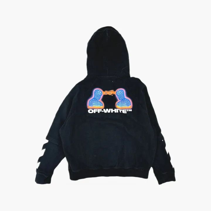 Off-White OFF-WHITE Graphic Print Black Hoodie for Men 0079 Size US XXL / EU 58 / 5 - 3 Thumbnail
