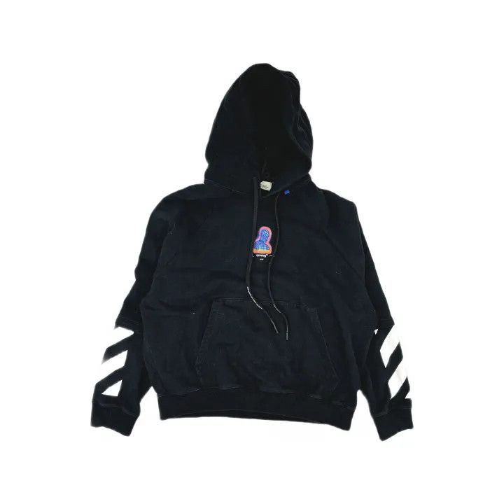 Off-White OFF-WHITE Graphic Print Black Hoodie for Men 0079 Size US XXL / EU 58 / 5 - 2 Thumbnail