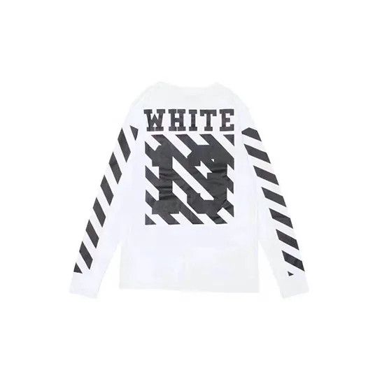 Off-White OFF-WHITE C/O Virgil Abloh Striped Long Sleeve T-Shirt 0079 Size US XS / EU 42 / 0 - 2 Thumbnail