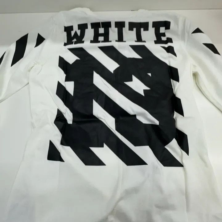 Off-White OFF-WHITE C/O Virgil Abloh Striped Long Sleeve T-Shirt 0079 Size US XS / EU 42 / 0 - 4 Thumbnail