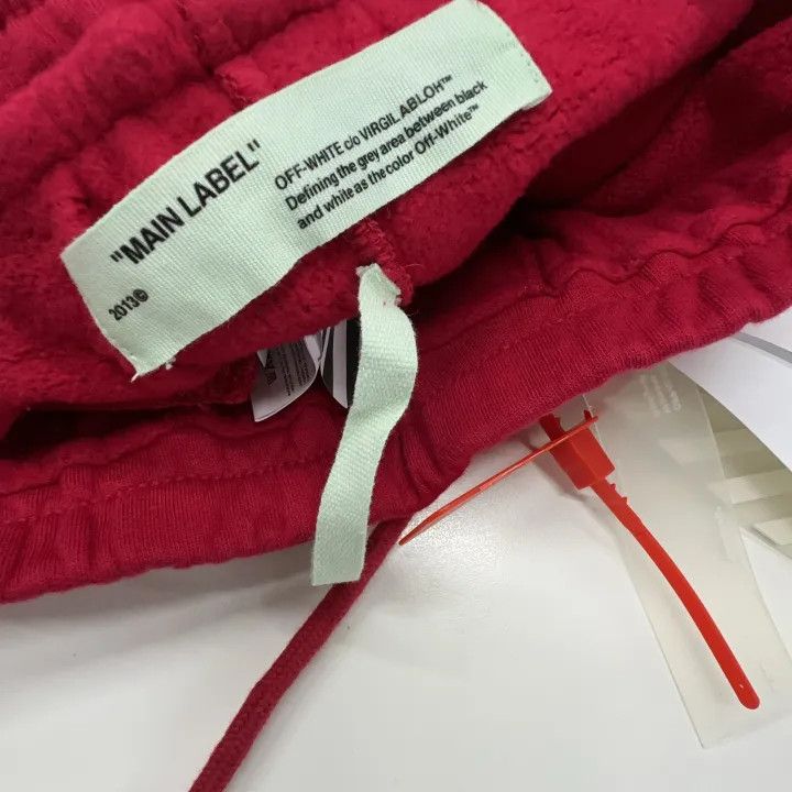 Off-White Off-White Red Logo Printed Sweatpants 0079 Size US 26 / EU 42 - 3 Thumbnail