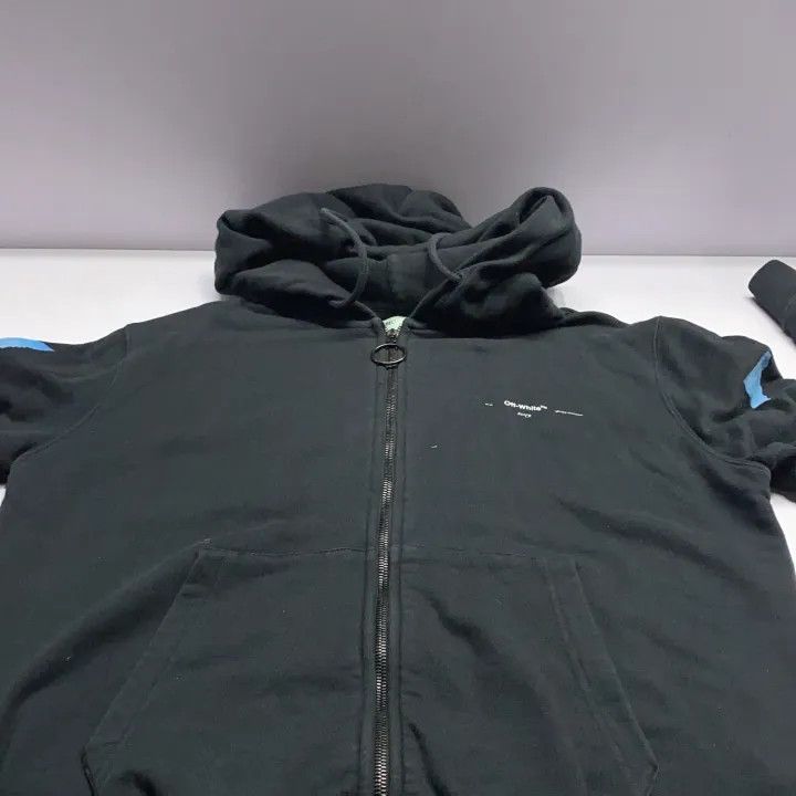 Off-White Off-White Painted Arrow Graphic Zip Hoodie 0079 Size US M / EU 48-50 / 2 - 9 Thumbnail