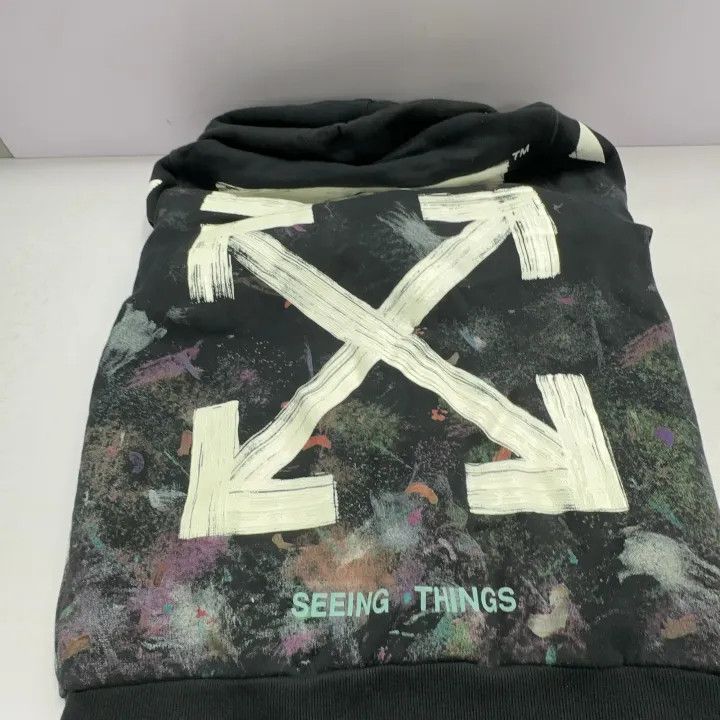 Off-White OFF-WHITE Galaxy Brush Black Hoodie for Men 0079 Size US XS / EU 42 / 0 - 12 Thumbnail