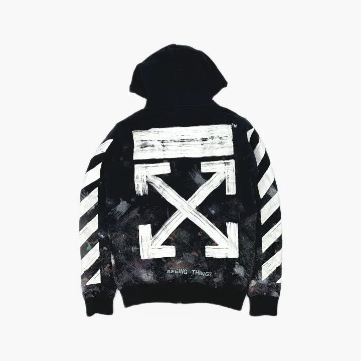 Off-White OFF-WHITE Galaxy Brush Black Hoodie for Men 0079 Size US XS / EU 42 / 0 - 3 Thumbnail