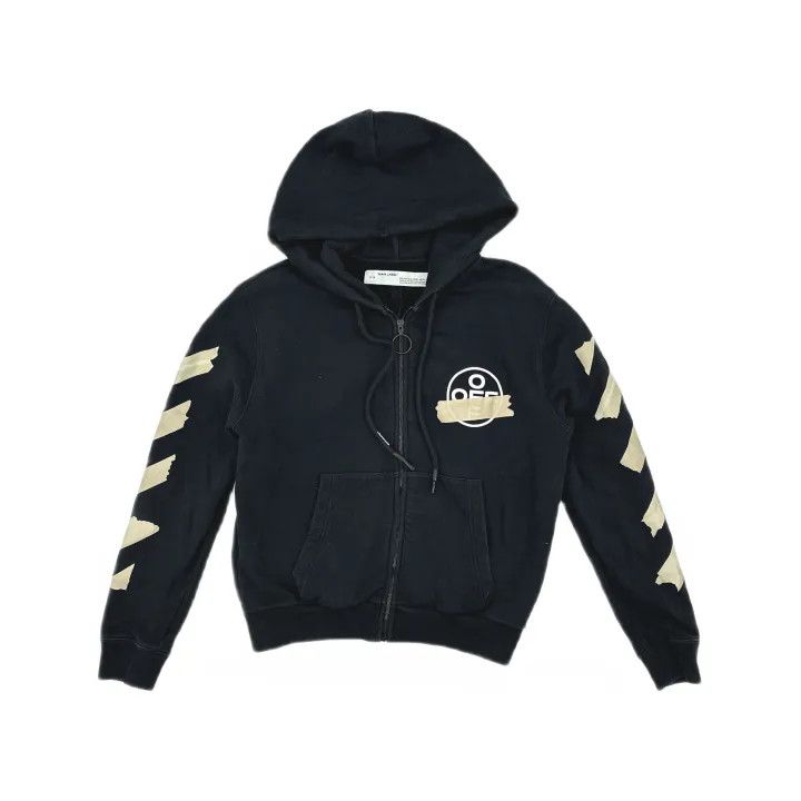 Off-White Off-White Black Hoodie with Arrow Print 0079 Size US M / EU 48-50 / 2 - 2 Thumbnail