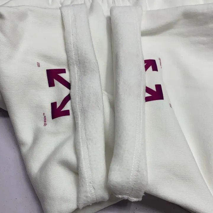Off-White Off-White White Logo Elastic Waist Shorts 0079 Size US 27 - 7 Thumbnail